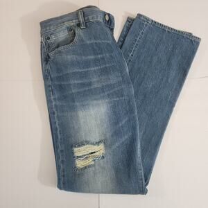 Levi's 501 Button Fly Mens Distressed Jeans Size 34x32